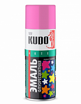 KUDO KU-1207 Эмаль флуоресцентная розовая 520мл 1/6шт